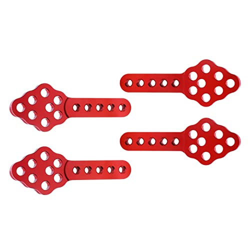 Aluminum Shock Mount Lift Kit Set for 1/10 Axial SCX10 SCX10 II 90046 D90 D110 RC Crawler Car Upgrades Replacement (Red) - color: Red