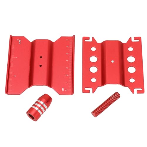 RC Car Repair Work Stand, 360 Degree Rotating Aluminum Alloy Work Station for 1/18 1/24 Scale Remote Control Cars Including SCX24 with Measuring Scale and Anti - Slip (Red) - color: Red
