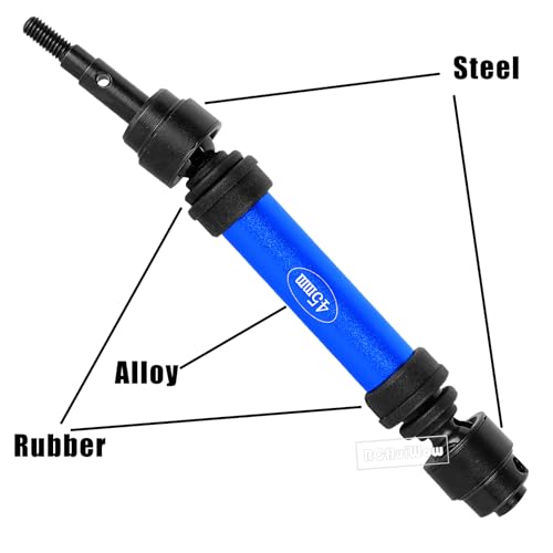 RC Driveshafts Axles Upgrades Part for 1/10 4WD Slash 4x4(VXL),Rustler 4x4(VXL),Stampede 4x4(VXL),Jat0 4X4(VXL),Steel Front Rear CVD Drive Shaft Hops Up,Replace #9051#9052,Navy Blue