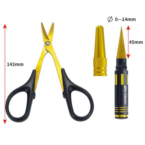 0-14mm Hole Puncher Reamer with Sleeve and Curved Scissors Compatible with RC Model Car Body Shell DIY Modification for Crawler Cars and Similar Models(Hole Opener) - color: Hole Opener