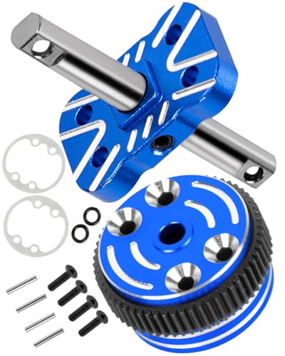Aluminum Differential Locker Spool Diff Locker Mounts Set Upgrades Part for 1/10 Slash/Rustler/Stampede/Bandit 2WD(VXL),Sealed Differential Case Hops Up.Navy Blue - color: Navy Blue(for 1/10)