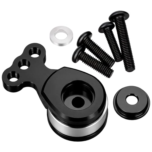 RC 25T Servo Saver Aluminum 3 Holes Adjustable Hi-Torque Servo Horn Servo Saver Compatible with Tamiya TT02 TT02B 1/10 RC On Road Touring Car Upgrade Replacement Parts (Black) - color: Black