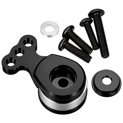 RC 25T Servo Saver Aluminum 3 Holes Adjustable Hi-Torque Servo Horn Servo Saver Compatible with Tamiya TT02 TT02B 1/10 RC On Road Touring Car Upgrade Replacement Parts (Black) - color: Black