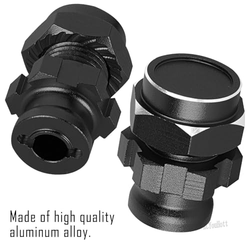 RC Upgrades Part Aluminum 17mm/12mm Wheel Hex/Nuts/Wheel Wrench for 1/8 Jato 4X4,1/10 Rustler/Slash/Stampede/Hoss 4X4 4WD VXL,Hex Hub Adapters Hops Up,Black(#9069#9086) - color: Black-(for 1/10）