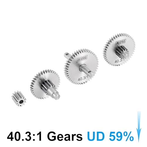 INJORA 40.3:1 Stainless Steel Transmission Gear Set for TRX4M - size: 40.3:1