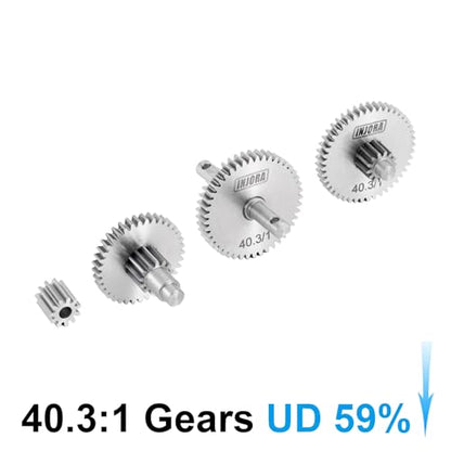 INJORA 40.3:1 Stainless Steel Transmission Gear Set for TRX4M - size: 40.3:1