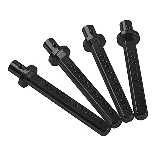 4Pcs Aluminum Alloy RC Car Body Posts Mount Holder Column 49.5mm Compatible with Axial SCX10 90046 90047 RC4WD D90 1/10 RC Rock Crawler (Black) - color: Black