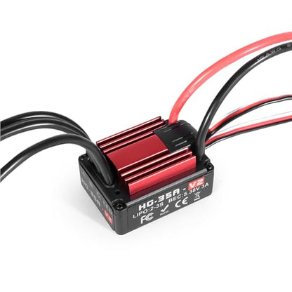 RiToEasysports Esc, Compatible Motor Water Proof Brushless Electronic Speed Controller for 1/10 Rc Crawler Cars (Red T Plug) - color: Red T Plug