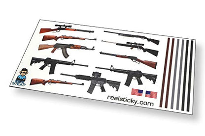 1:10 Scale Remote Control Gun Sticker Sheet R/C Car Truck Crawler Body Graphic Decal