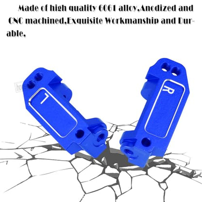 Upgrades Parts for 1/10 Slash VXL 2WD/Stampede VXL 2WD/Rustler VXL 2WD/Bandit VXL 2WD,Aluminum Front Steering Block Knuckles & C-Hubs Caster Blocks & Rear Hubs Hops Up,Navy Blue - color: Navy Blue(upgrades Parts)