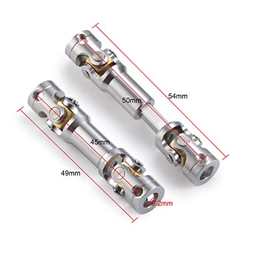 RC-Hub 1Pcs RC Driveshafts Metal Drive Shaft 45-50/47-57/55-67/60-80mm for 1:14 Tamiya Trailer Tractor Truck RC Crawler Car (45-50mm) - size: 45-50mm