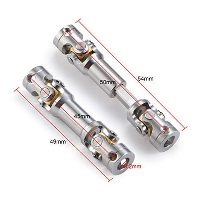RC-Hub 1Pcs RC Driveshafts Metal Drive Shaft 45-50/47-57/55-67/60-80mm for 1:14 Tamiya Trailer Tractor Truck RC Crawler Car (45-50mm) - size: 45-50mm