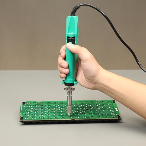 YIHUA 929D VI Temperature Controlled Electric Desoldering Iron with Upgraded Performance Heated Solder Sucker Tool with 3 Nozzles Soldering Iron Pump Function