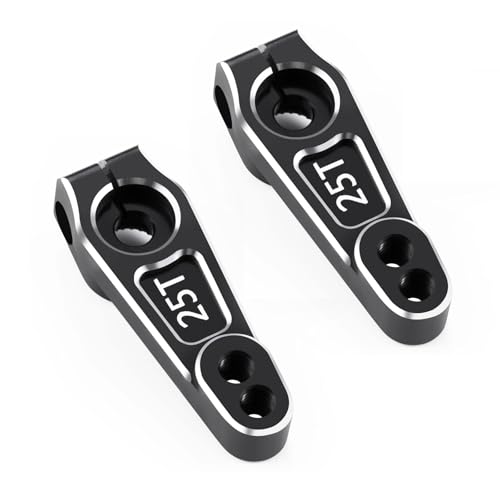 2Pcs Metal 25T Servo Horn 16.5mm 25 Teeth Steering Arm | Upgrade Parts, For 1/8 1/10, RC Off-Road Crawler Drift Racing Car