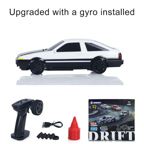 TOUCAN RC HOBBY 1/43 High Speed 2.4G Radio Controlled Racing Car AE8 6 Gyroscope RC Drift Vehicle 4WD RTR Mini Car Toy Radio Battery,US in Stock - color: 4306gyro