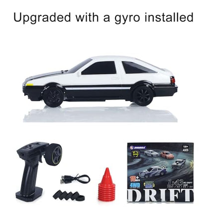TOUCAN RC HOBBY 1/43 High Speed 2.4G Radio Controlled Racing Car AE8 6 Gyroscope RC Drift Vehicle 4WD RTR Mini Car Toy Radio Battery,US in Stock - color: 4306gyro