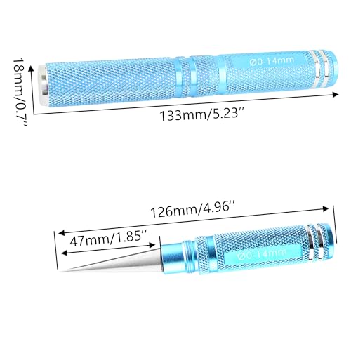 0-14mm RC Body Reamer Hole Puncher Body Mounting for RC Vehicle Truck Plastic Body Shell Cover Hobby Repair Tools Body Shell Drills(Blue)