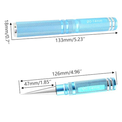 0-14mm RC Body Reamer Hole Puncher Body Mounting for RC Vehicle Truck Plastic Body Shell Cover Hobby Repair Tools Body Shell Drills(Blue)