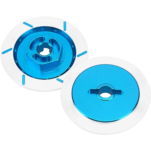4Pack Vgoohobby Aluminum Alloy RC 12mm Hex Hub Wheel Rim Brake Disc Compatible with HSP HPI Traxxas Tamiya 1/10 On-Road Racing Model Car (Blue) - color: Blue