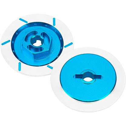 4Pack Vgoohobby Aluminum Alloy RC 12mm Hex Hub Wheel Rim Brake Disc Compatible with HSP HPI Traxxas Tamiya 1/10 On-Road Racing Model Car (Blue) - color: Blue