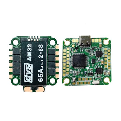 DYS F7 F722 Stack Flight Controller 30x30 AM32 65A 4in1 2-8S Brushless ESC for Freestyle FPV Drone Racing Drone Quadcopter (FC722 AM32 65A ESC) - color: FC722 AM32 65A ESC