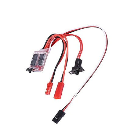 20A Brushed ESC Electronic Speed Controller with Brake for RC Car Boat Black 25 * 24mm 14g
