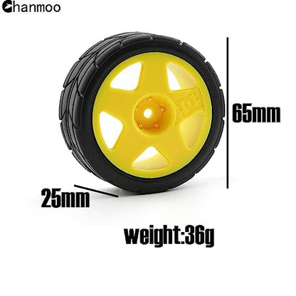 1/10 RC Racing Rally Tires 12mm Hex Wheels Rims and Rubber On Road Tyres for 1/10 RC On-Road Car HPI KYOSHO Tamiya XV01 XV02 TA06 TT01 TT02 PTG2 144001 A959 RC Rally Drift Car 4PCS (White B) - color: White B