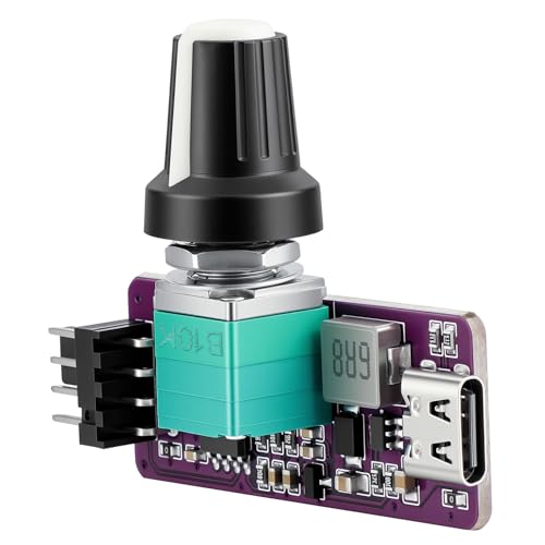 OwlTree DIY Type C 5V to 12V 4 Pin PWM Fan Speed Adapter Controller Supported PC Cooling Fan, Max 12V 8W Output