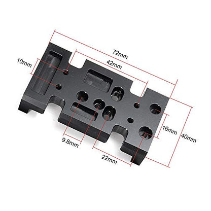 Metal Transmission Gearbox Center Skid Plate Upgrade Parts | For 1/10 Axial SCX10 D90 D110 TF2, RC Crawler Car