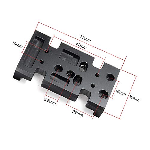 Metal Transmission Gearbox Center Skid Plate Upgrade Parts | For 1/10 Axial SCX10 D90 D110 TF2, RC Crawler Car