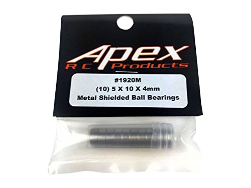 10 Pack 5x10x4mm Metal Shielded Ball Bearings MR105ZZ - Apex RC Products #1920M
