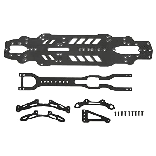Semme RC Car Chassis Kit Accurate Composite Material Aluminum Upgrade for 3RACING S64 RC /10 Car Enhanced Drift Performance (#1)