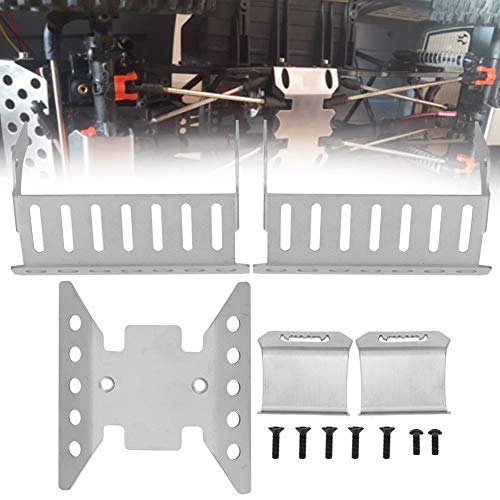 Scx10 Skid Plate Axial Scx10 Iii Base Camp Brass Diff Cover 5pcs Set Stainless Steel Axle Protective Plates Bottom Chassis Armor for Axial Scx10 Iii Axi03007 Rc Crawler