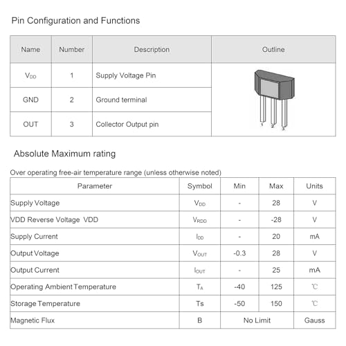 20Pcs SH41 SS41F S41 Hall Effect Sensor 41F 0H41 3Pins Bipolar Magnetic Detector - style: 41F
