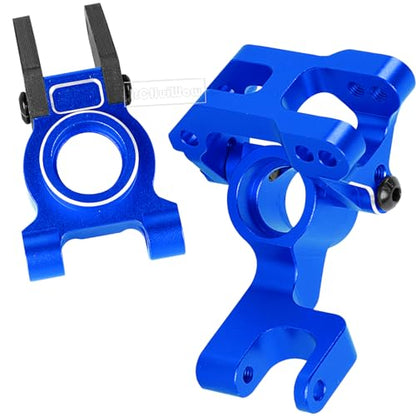 RC Alloy Aluminium Caster Block C Hub & Steering Blocks & Rear Stub Axle Carriers Upgrades Part for 1/10 Gorgon 2WD RTR Brushed Monster Truck(ARA3230T1),Navy Blue - color: Navy Blue(1set)