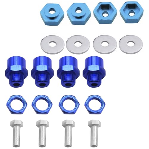 Metal 12mm to 17mm Wheel Hex Adapter Adaptor Converter & Metal 12mm to 17mm Wheel Hex Drive Hub Adapter Conversion 15mm Offset Extension