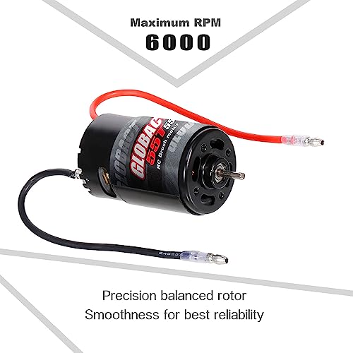 Globact 550 55T Brushed Motor for 1/10 RC Crawler TRX4 SCX10 Redcat RC4WD - size: 55T
