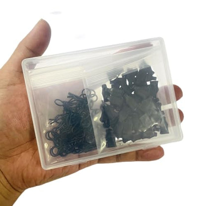 60PCS ZQToday Universal RC Body Clips with Pull Tabs for All 1/8 1/10 1/12 Scale Traxxas Redcat Axial Arrma HSP HPI Himoto Tamiya RC Car Body Clips(1.2mm Rod Black Clips and Tabs)