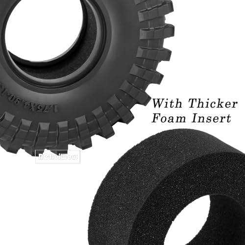 1.9 Inch RC Crawler Tires Skins Soft Rubber Off-Road Tyres for 1/10 TRX4 TRX6 SCX10 90046 AX103007 D90 Gen7 MST VS4-10,RCHuiWow High Grip Mud Terrain Tyres,StyleA - style: StyleA(4pcs)
