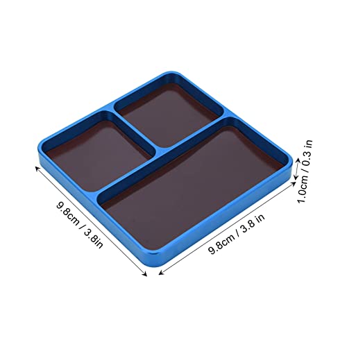Magnetic Tool Organizer, Strong Magnet Aluminum Alloy Screw Tray for Organizing Small Parts for RC Car Repair, Helicopter Maintenance, Ship Modeling and DIY Builders