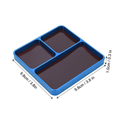 Magnetic Tool Organizer, Strong Magnet Aluminum Alloy Screw Tray for Organizing Small Parts for RC Car Repair, Helicopter Maintenance, Ship Modeling and DIY Builders