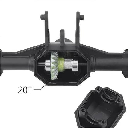 TRX4M Axles Complete Set- TRX4M Front & Rear Straight Axle Assembly Direct Fit for TRX-4M 1/18 RC Crawler (Fits Bronco/F150) - OEM Replacement & Upgrade Parts (Differential Cover -2) - style: Differential cover -2