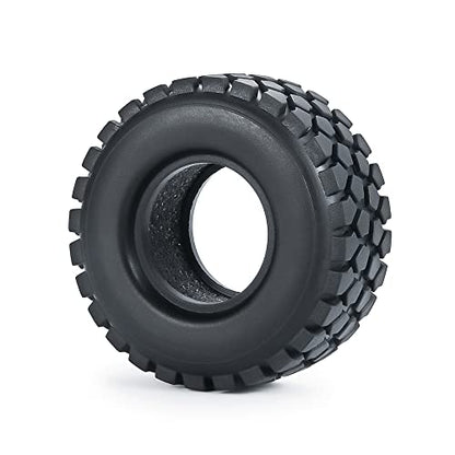 RCLIONS 4pcs Rubber Micro 1" RC Wheel Tyres Tires with Foam Insert for All 1/24 Axial SCX24 Deadbolt JLU Dodge Gladiator RC Crawler Truck Car (54mm) - size: 54mm