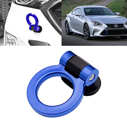 x xotic tech JDM Track Racing Style Bumper Trailer Tow Hook Ring Decoration Sticker Universal Fit All Car Truck SUV, Blue - color: Blue