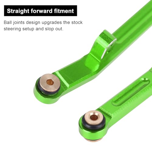 Steering Links Aluminum Steering Linkages for Axial SCX24 C10 Gladiator Bronco Wrangler Deadbolt (Green) - color: Green