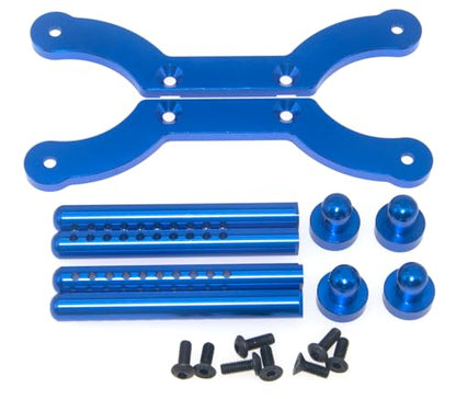 Body Post Mount Compatible with HPI 1/8 Savage Upgrade 85060 RC Car Aluminum Alloy Front Rear Shell Post Part(Dark Blue) - color: Dark Blue
