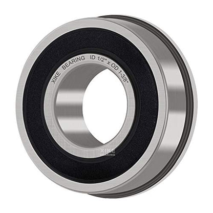 XiKe 1/2" Flanged Bearing, Replacement Lawn Mower Wheel Bearings, 10 Pack | Fits for Wheelbarrows, Carts & Hand Trucks Wheel Hub, Replacement for Marathon, Exmark, Stens, Prime Line ＆ Sunbelt. - size: ID 1/2" x OD 1-3/8"
