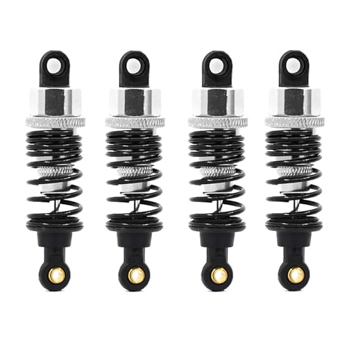 4Pack RC Car 102004 Adjustable Shock Absorber Damper Upgrade Parts Replacement Accessory 68mm For 1/10 RC On Road Drift Rally Car HSP 94102 94122 HPI Losi Axial Tamiya Redcat (Silvery) - color: Silvery