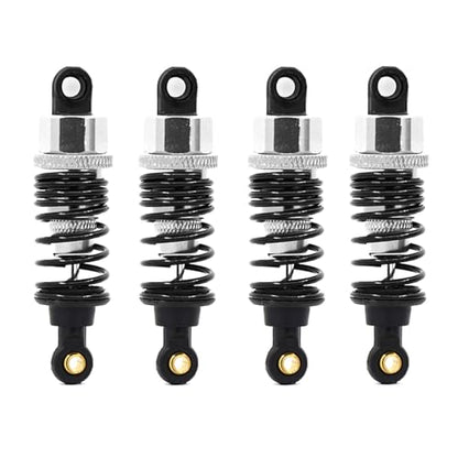 4Pack RC Car 102004 Adjustable Shock Absorber Damper Upgrade Parts Replacement Accessory 68mm For 1/10 RC On Road Drift Rally Car HSP 94102 94122 HPI Losi Axial Tamiya Redcat (Silvery) - color: Silvery