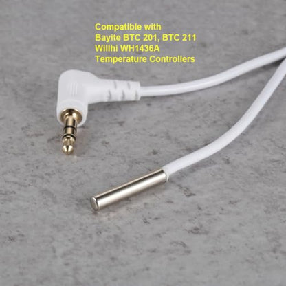 NTC 10K Temperature Probe Sensor 9.8ft Cable | with 3.5mm Audio Plug, NTC 10K/3435